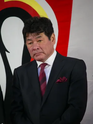 Hidekazu Akai at the Tōka Ebisu festival in Osaka, 2018.