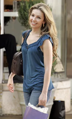 Thalía on the set of a commercial, 2006.